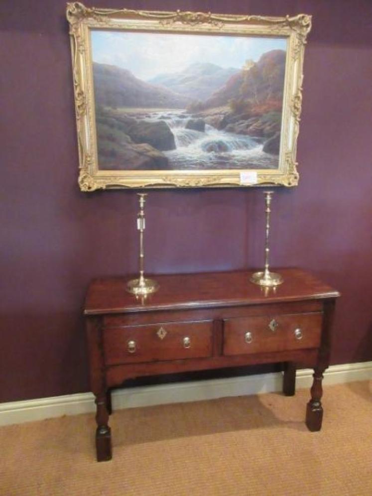 Superb Small George I Period Oak Two Drawer Dresser - Image 5