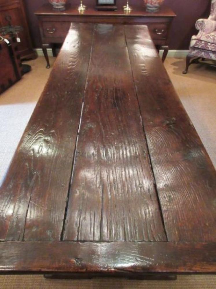 Superb Large George I Period Oak Refectory Table - Image 4