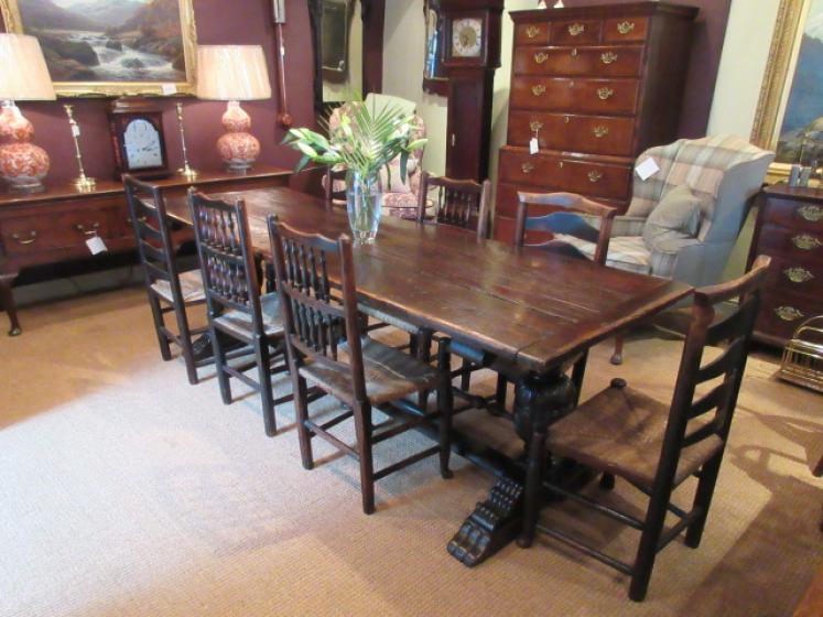 Superb Large George I Period Oak Refectory Table - Image 5