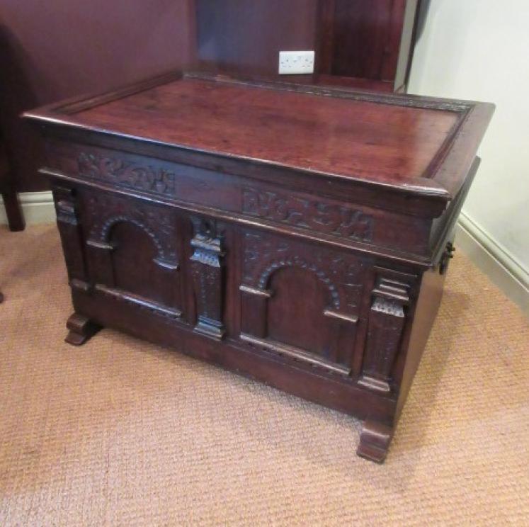 Stunning Charles II Period Oak Strong Box - Image 1
