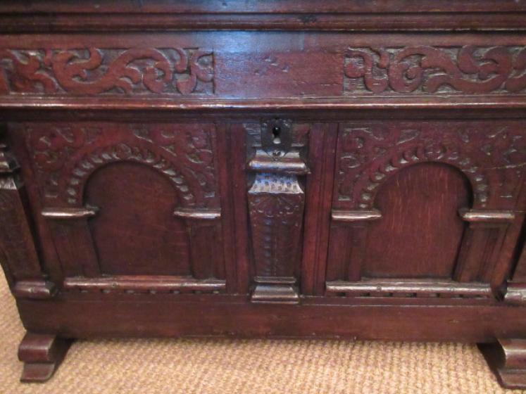 Stunning Charles II Period Oak Strong Box - Image 2