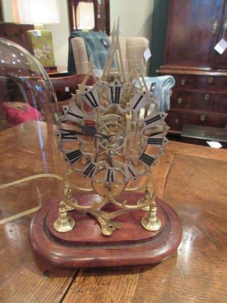 Mid Victorian Single Fusee London Skeleton Clock - Image 2