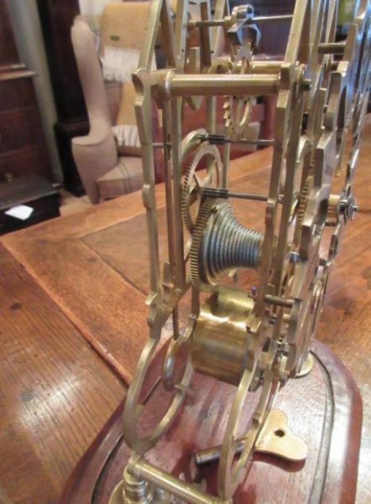 Mid Victorian Single Fusee London Skeleton Clock - Image 5