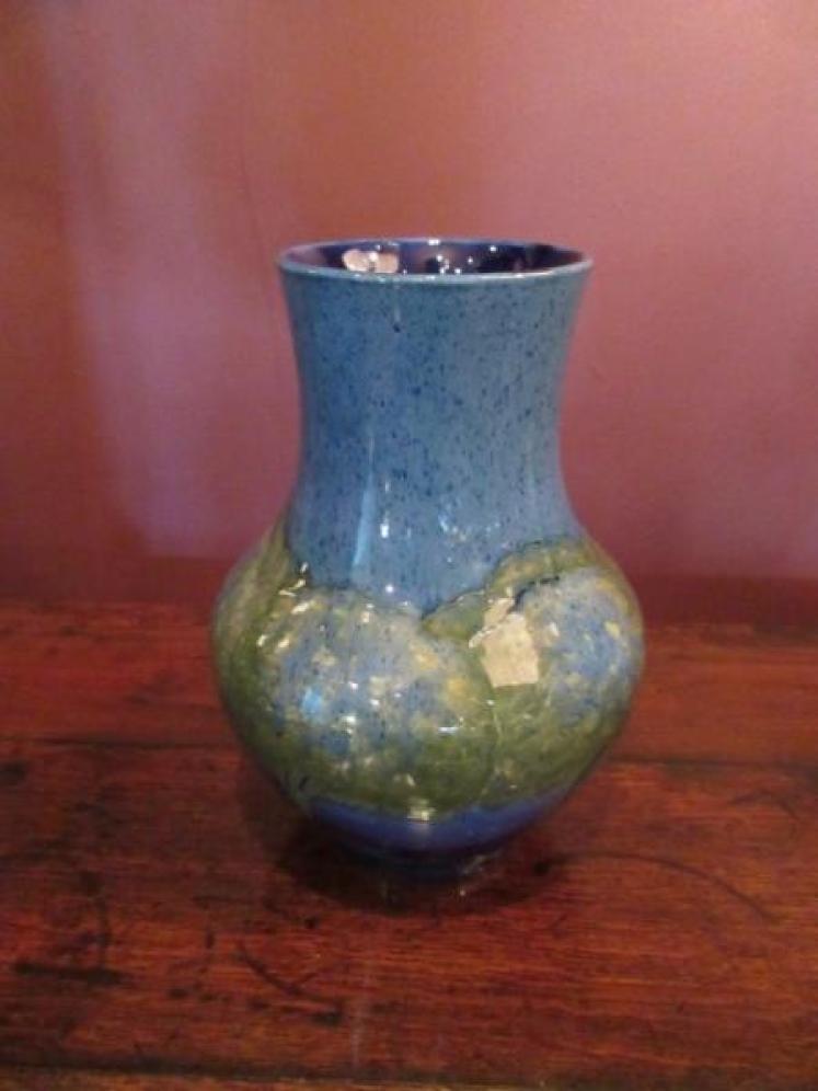 Large Moorcroft Moonlit Blue Shaped Vase - Image 1