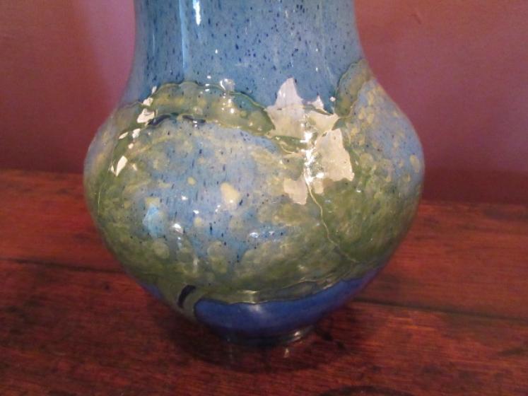 Large Moorcroft Moonlit Blue Shaped Vase - Image 3