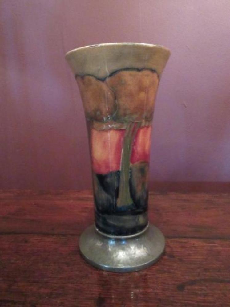 Moorcroft Eventide Liberty's Pewter Footed Vase - Image 2