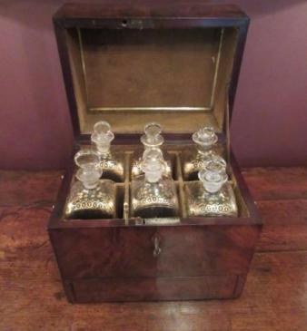 Fine Regency Period Flame Mahogany Decanter Box
