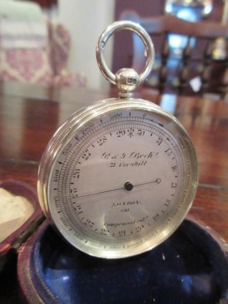 Mid Victorian Solid Silver London Pocket Barometer  - Image 2