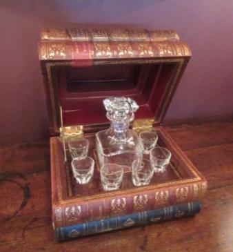 Superb French Leather Bound Decanter Box