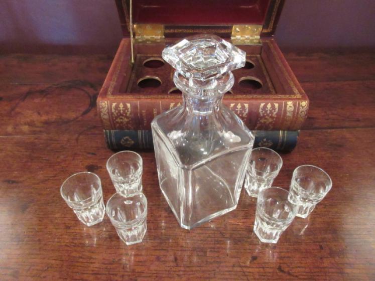 Superb French Leather Bound Decanter Box - Image 2