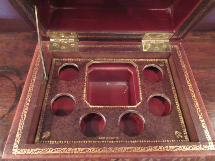 Superb French Leather Bound Decanter Box - Image 5