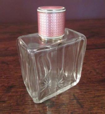 French Art Deco Period Silver Enamel Scent