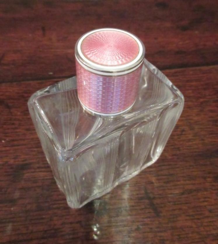 French Art Deco Period Silver Enamel Scent - Image 3