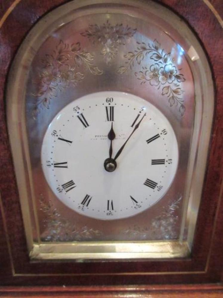 Fine 19th Century Mahogany & Brass Inlaid Library Clock - Image 2