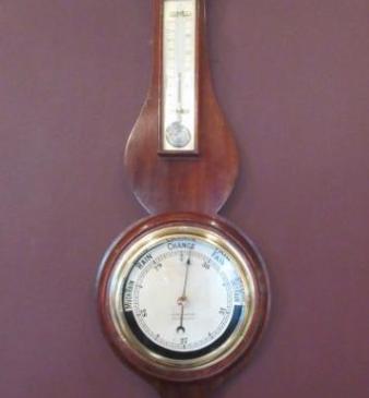 Top Quality Edwardian Sheraton Inlaid Banjo Barometer