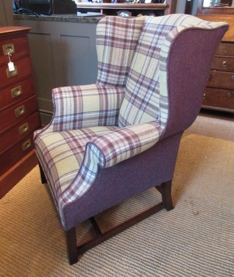 Top Quality 19th Century Upholstered Wing Armchair - Image 3