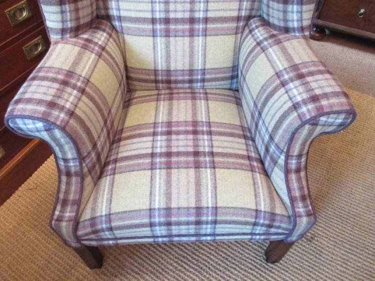 Top Quality 19th Century Upholstered Wing Armchair - Image 4