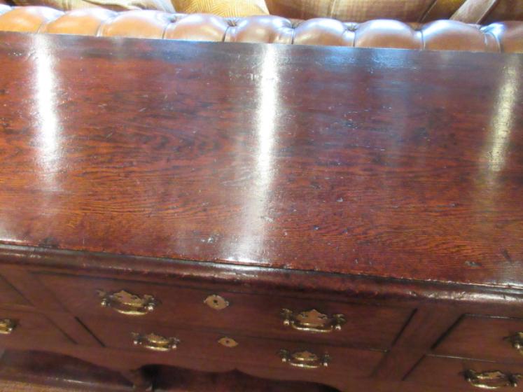 George II Period Oak Double Drawer Dresser - Image 3