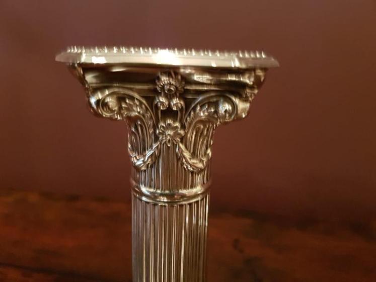 Pair of Victorian Solid Silver Candlesticks - Image 3