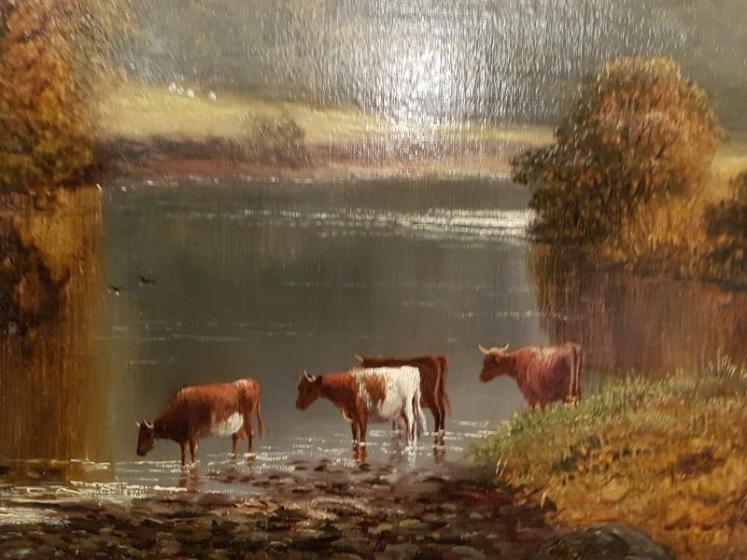 William Mellor 'Cattle in Lakeland Scene' Painting - Image 4