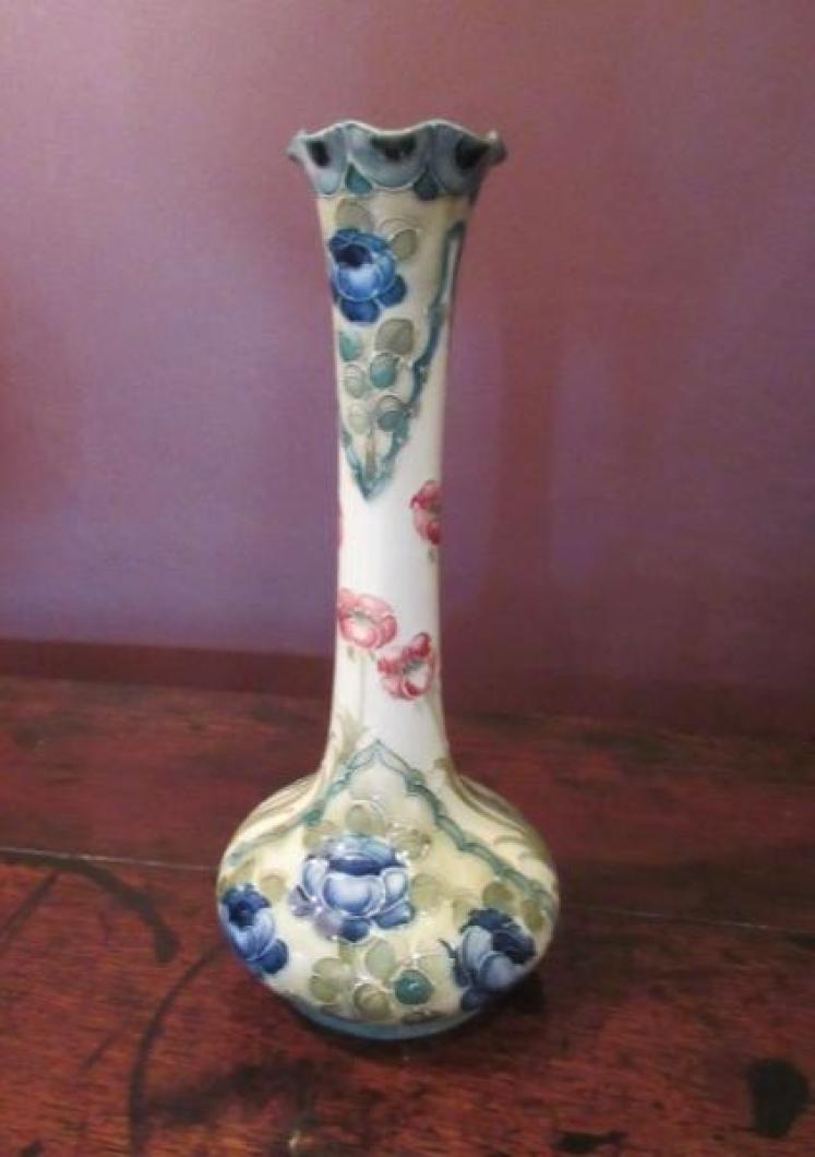 McIntyre Moorcroft Panelled Poppies Vase - Image 1