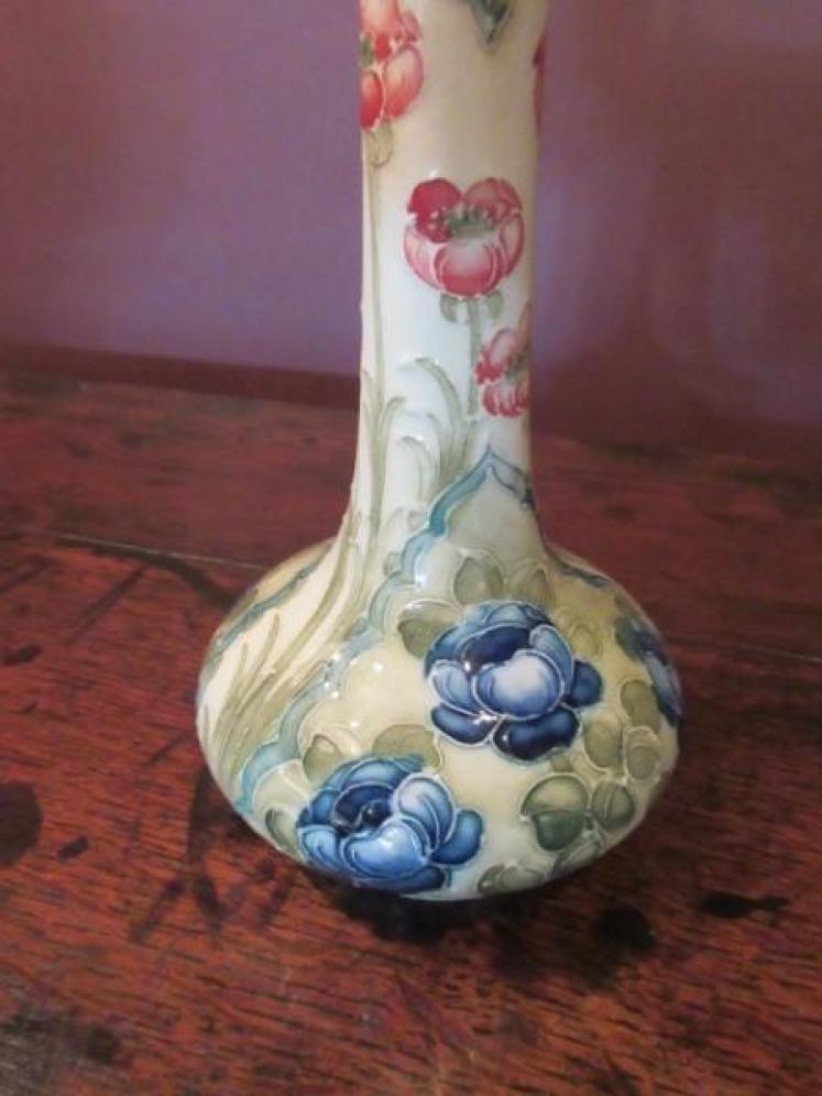 McIntyre Moorcroft Panelled Poppies Vase - Image 2