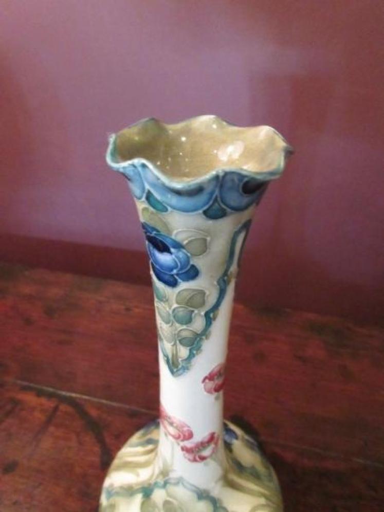McIntyre Moorcroft Panelled Poppies Vase - Image 3