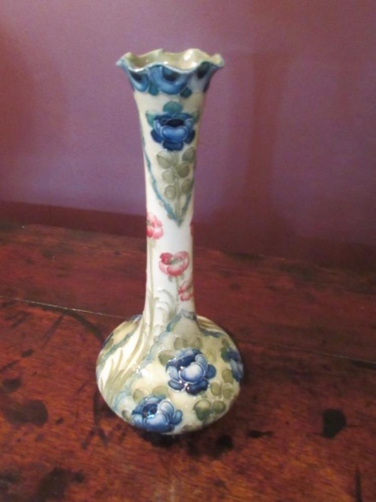 McIntyre Moorcroft Panelled Poppies Vase - Image 5
