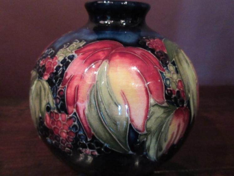Moorcroft Leaf & Blackberries Globular Vase - Image 4