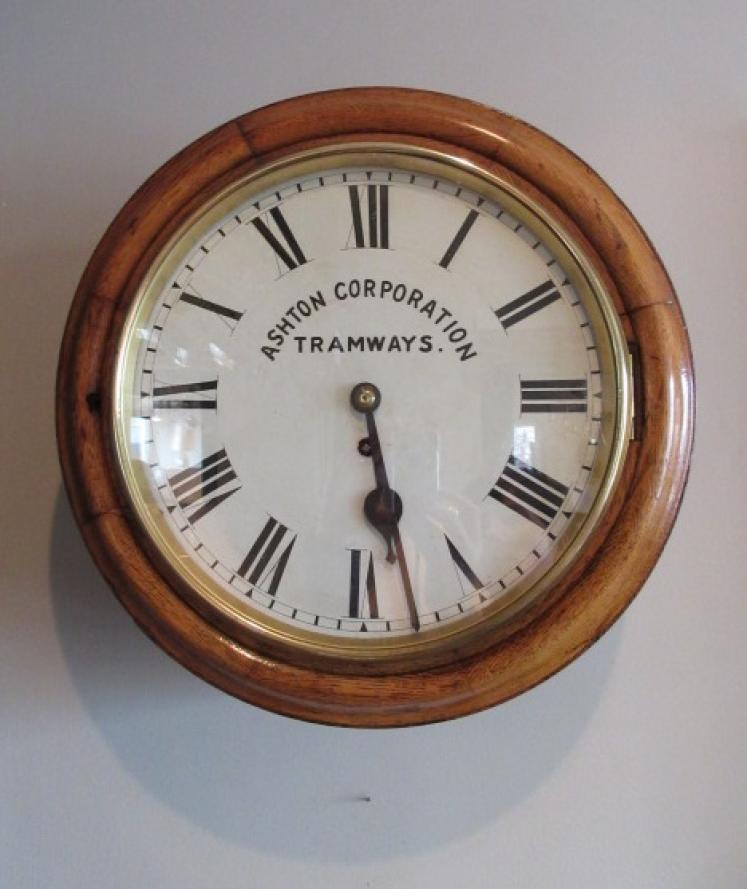 Late 19th Century Fusee 'Ashton Tramways' Wall Clock - Image 1