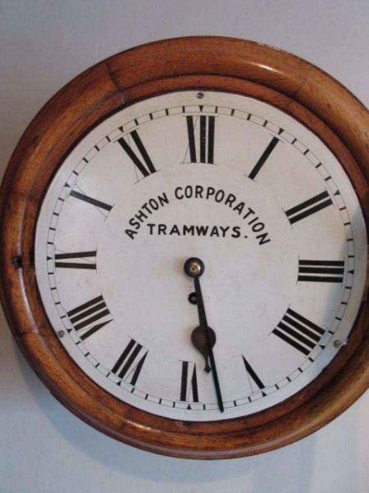 Late 19th Century Fusee 'Ashton Tramways' Wall Clock - Image 2