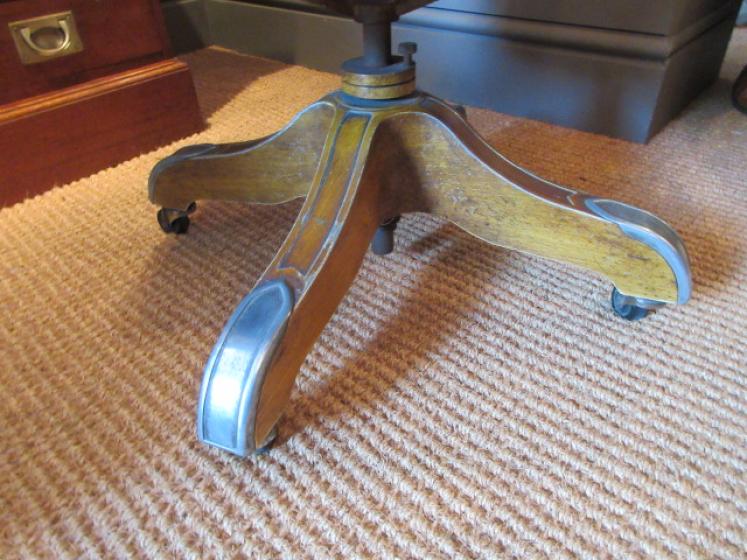 1920's Upholstered Reclining Desk Armchair - Image 4
