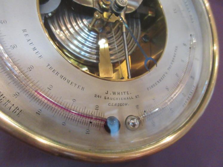 Large Victorian Twin Thermometer Marine Barometer - Image 3