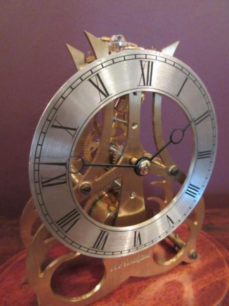 Small Skeletonised Mantel Clock with Glass Dome - Image 5