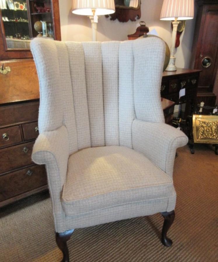 Superb Mid Victorian Barrel Back Wing Armchair - Image 1