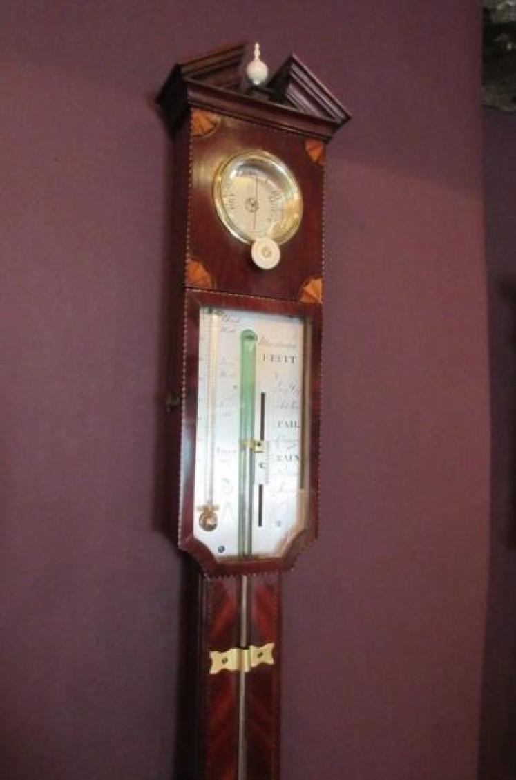 Fine George III Period Sheraton Inlaid Stick Barometer - Image 1