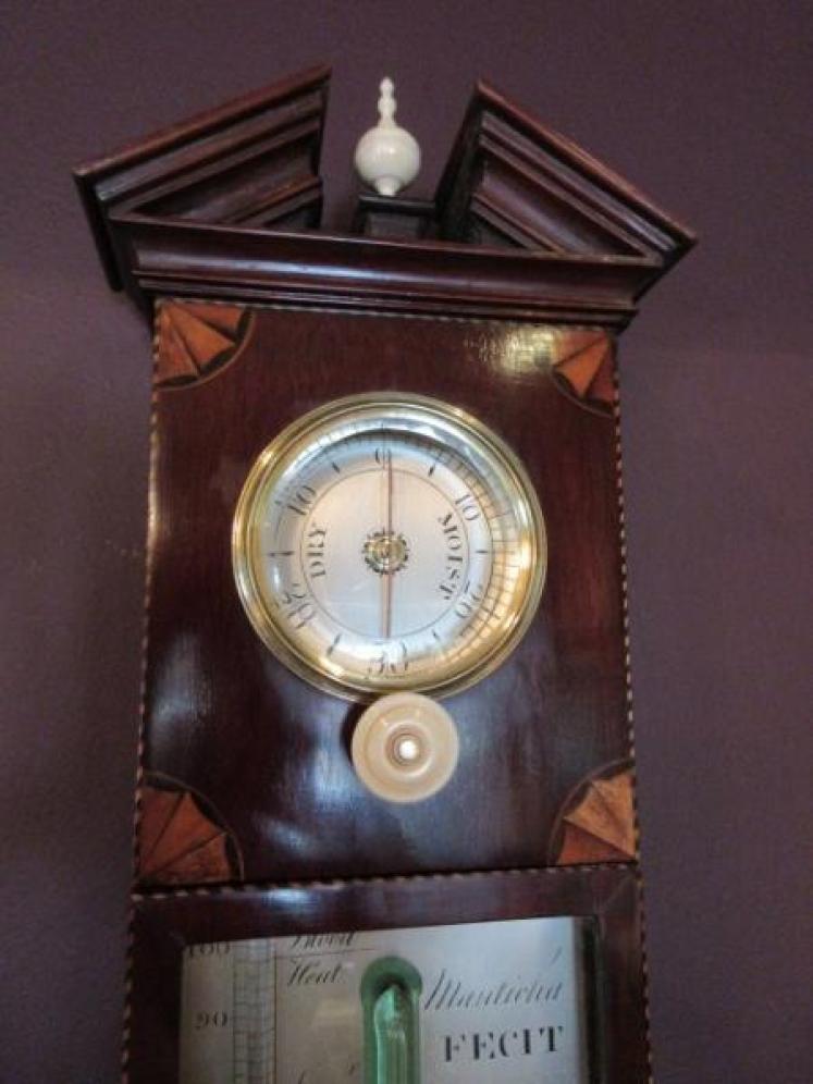 Fine George III Period Sheraton Inlaid Stick Barometer - Image 4