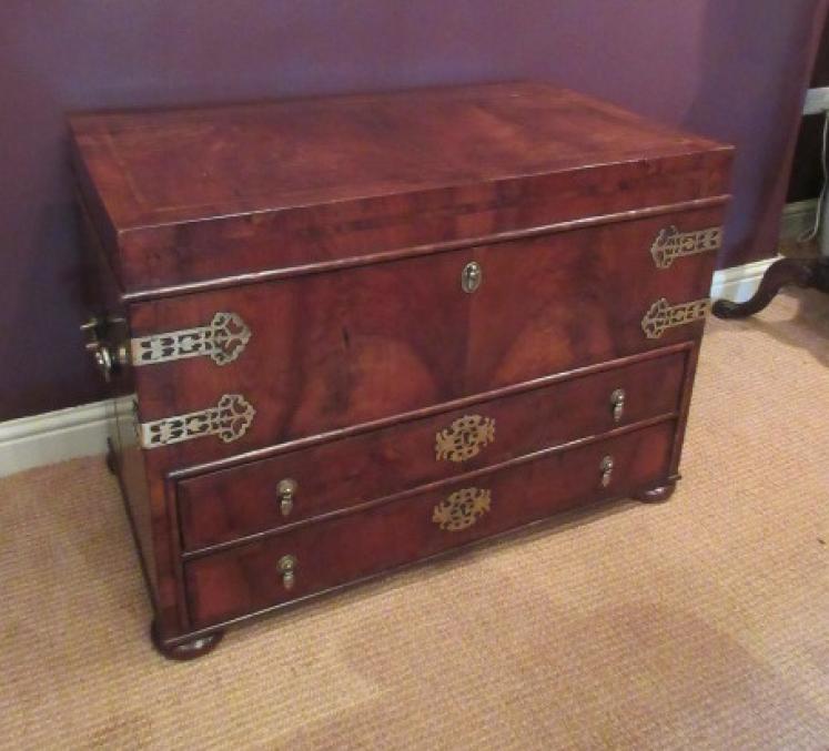 Stunning William & Mary Period Figured Walnut Silver Chest - Image 1