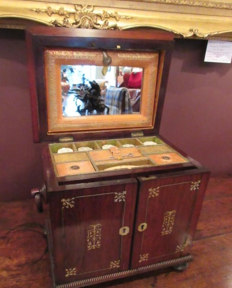 Early Victorian Rosewood Ladies Sewing & Jewel Casket - Image 1