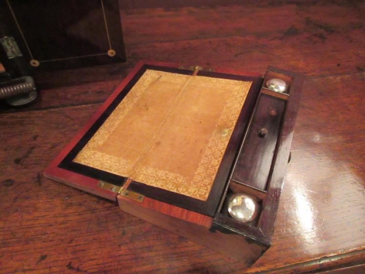 Early Victorian Rosewood Ladies Sewing & Jewel Casket - Image 2