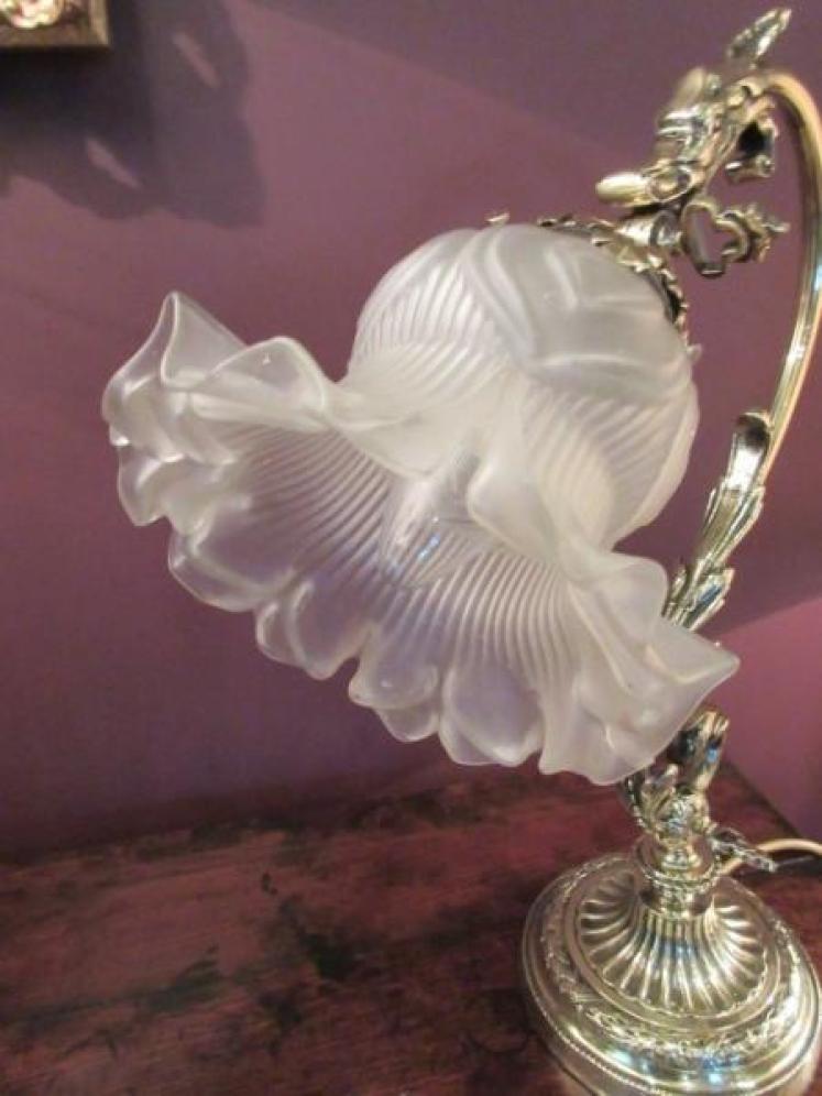 Top Quality Edwardian Cast Brass Adjustable Table Lamp - Image 2