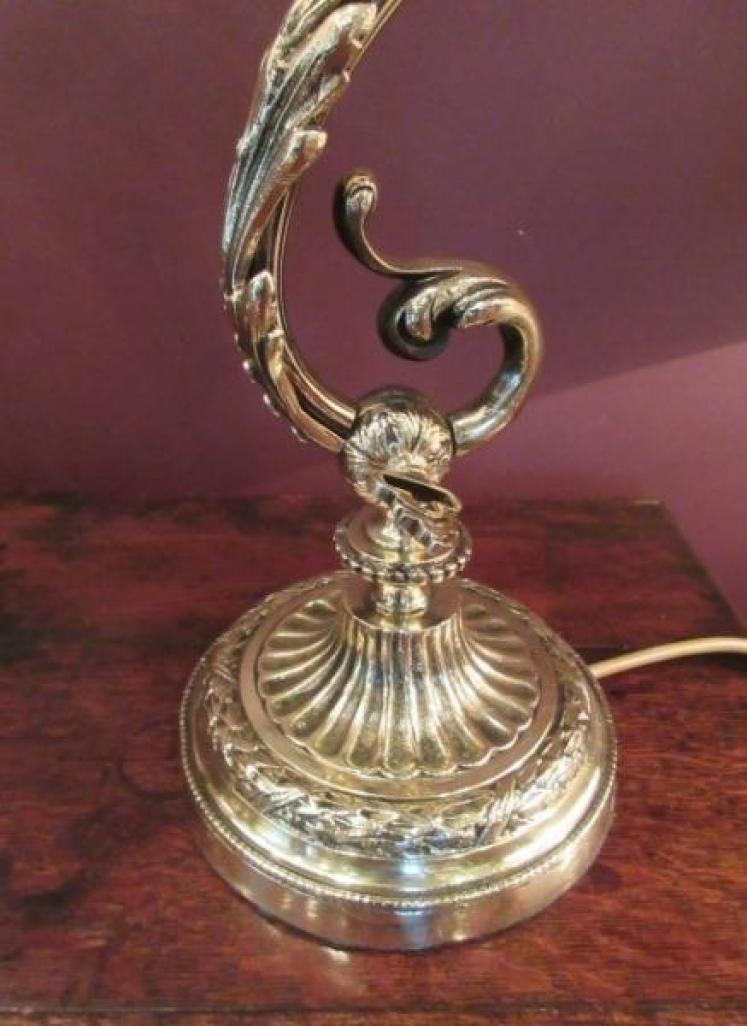 Top Quality Edwardian Cast Brass Adjustable Table Lamp - Image 3