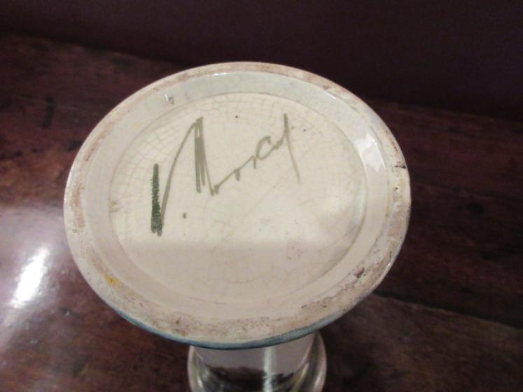 Early Moorcroft Pansy on Cream Flared Top Vase - Image 4