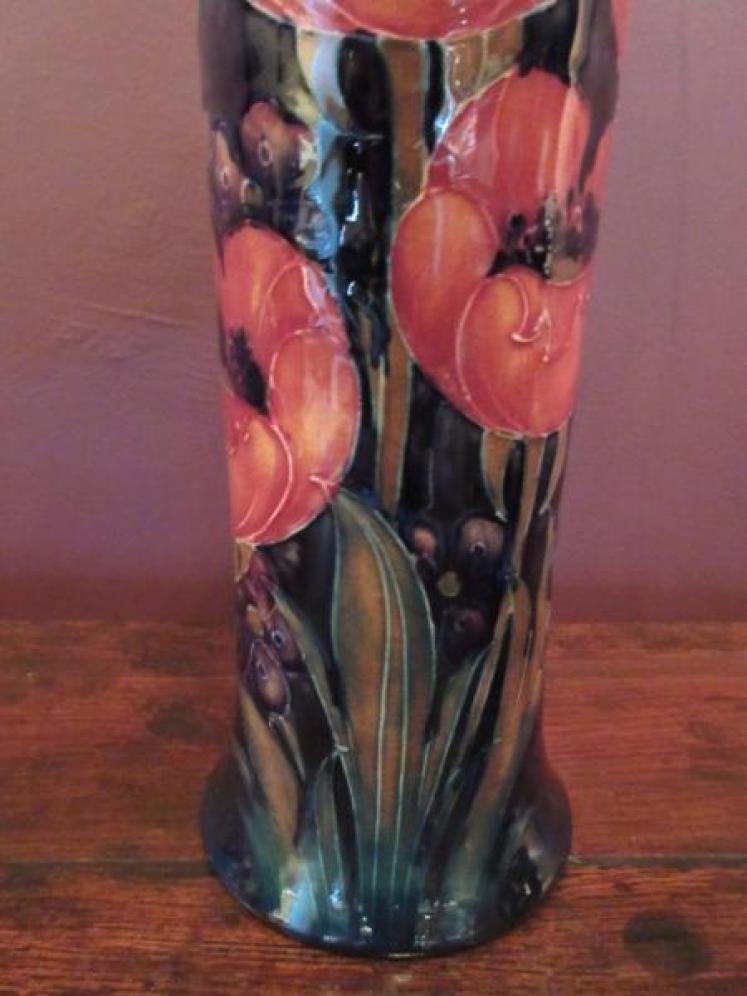 Early Moorcroft Big Poppy Flared Top Vase - Image 2