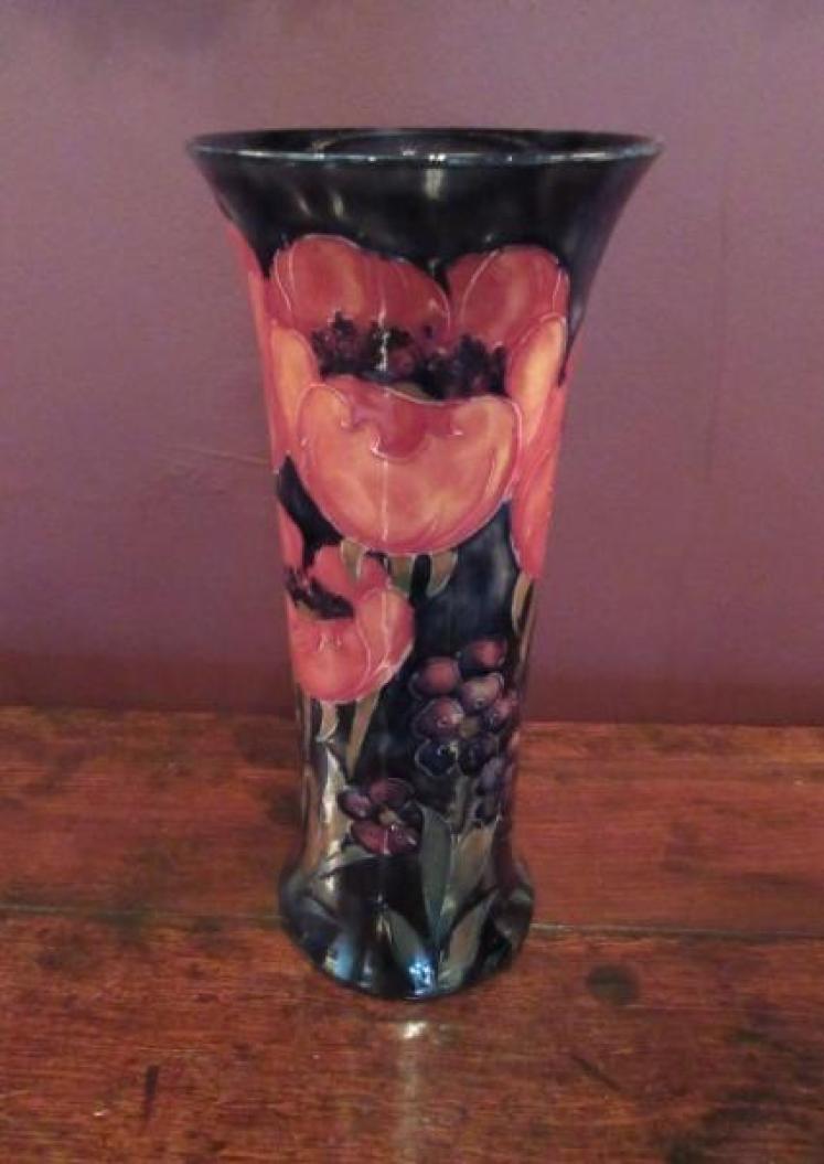 Early Moorcroft Big Poppy Flared Top Vase - Image 5