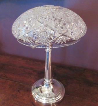Superb Edwardian Period Crystal Cut Glass Lamp