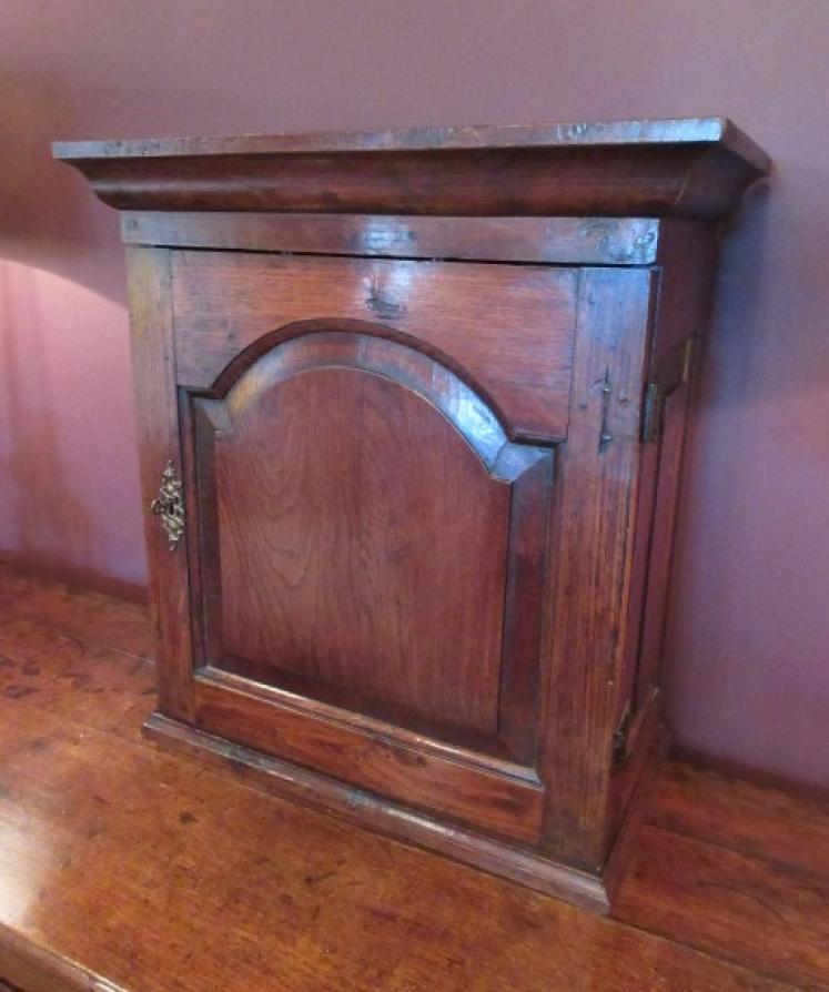 George II Period Oak Spice Cupboard - Image 1
