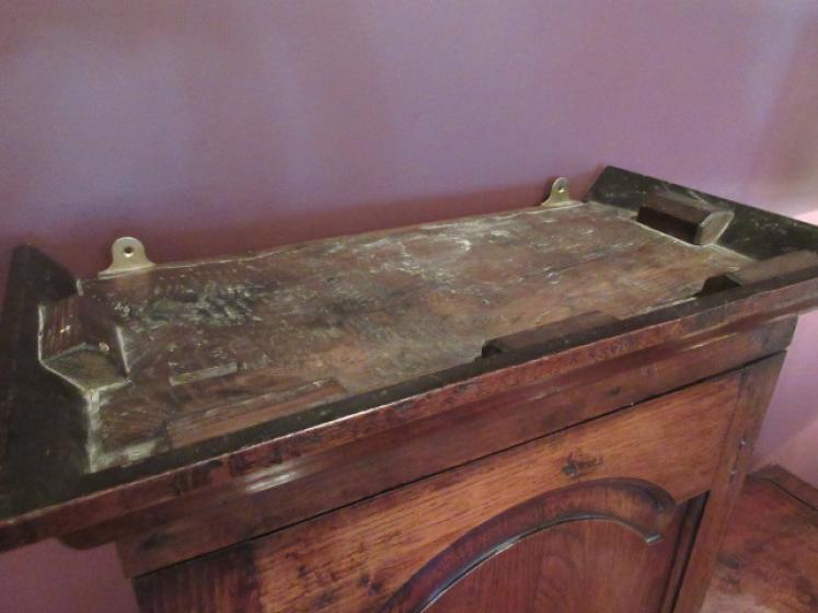 George II Period Oak Spice Cupboard - Image 5