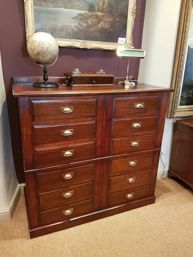 Top Quality Victorian Polished Mahogany Clerk's Filing Cabinet - Image 1