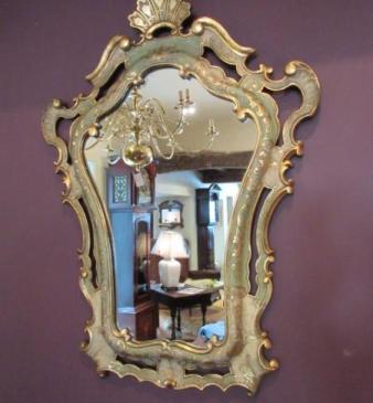 Edwardian Timber & Plaster Gilt Rococo Wall Mirror